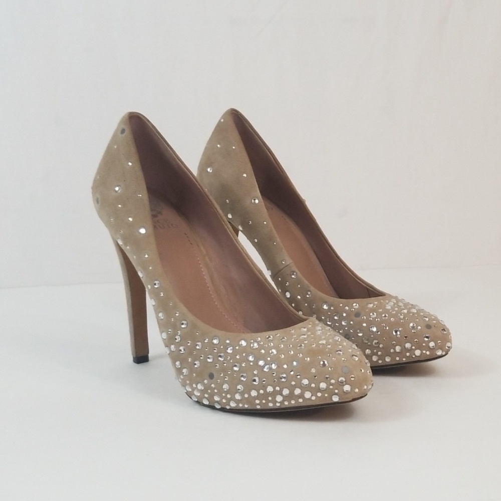 Tan suede heels